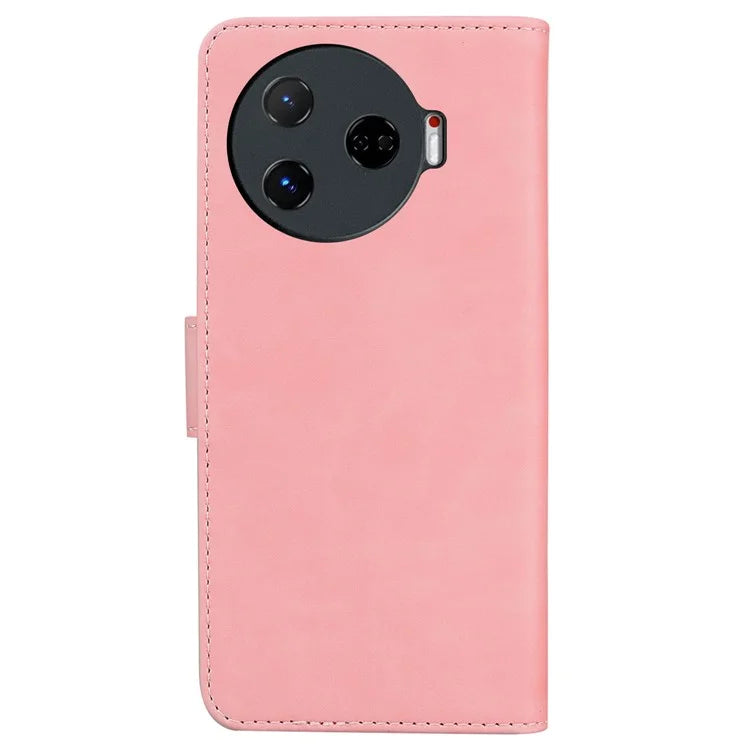 For TECNO Camon 30 Pro 5G Phone Case Solid Color Leather Phone Cover with Stand