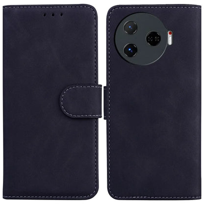 For TECNO Camon 30 Pro 5G Phone Case Solid Color Leather Phone Cover with Stand
