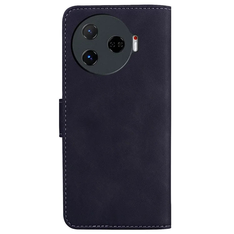 For TECNO Camon 30 Pro 5G Phone Case Solid Color Leather Phone Cover with Stand