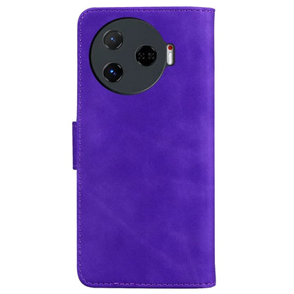 For TECNO Camon 30 Pro 5G Phone Case Solid Color Leather Phone Cover with Stand