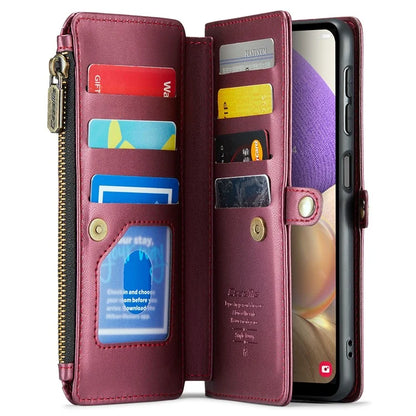CASEME C36 Series For Samsung Galaxy A32 5G / M32 5G Phone Case PU Leather Wallet Stand Cover with 2 Straps