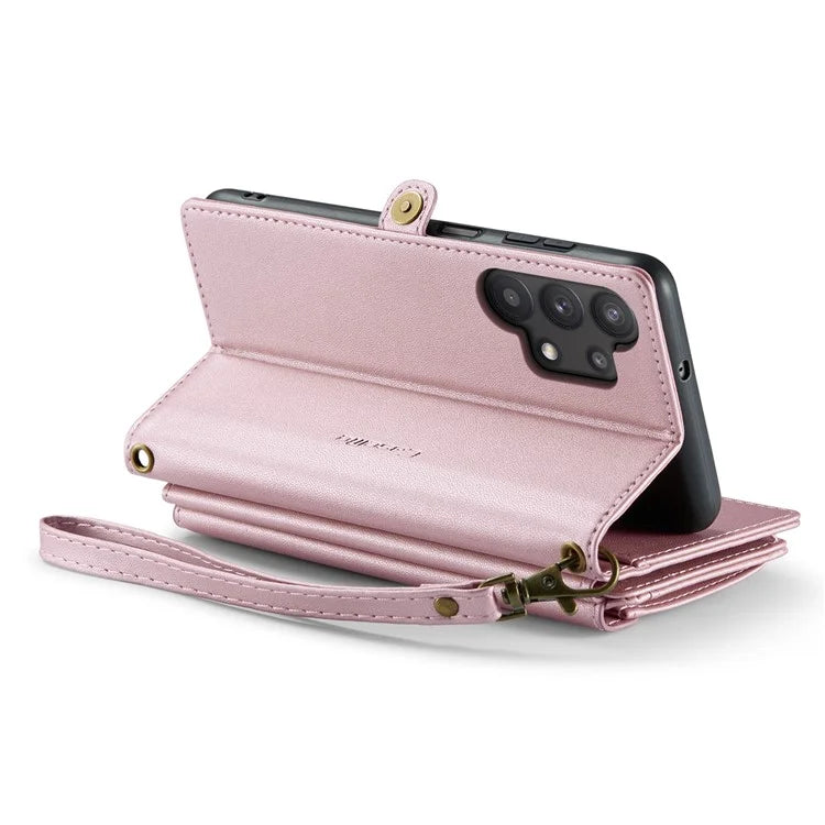 CASEME C36 Series For Samsung Galaxy A32 5G / M32 5G Phone Case PU Leather Wallet Stand Cover with 2 Straps
