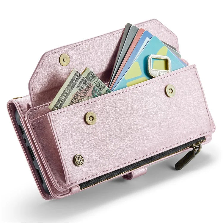 CASEME C36 Series For Samsung Galaxy A32 5G / M32 5G Phone Case PU Leather Wallet Stand Cover with 2 Straps