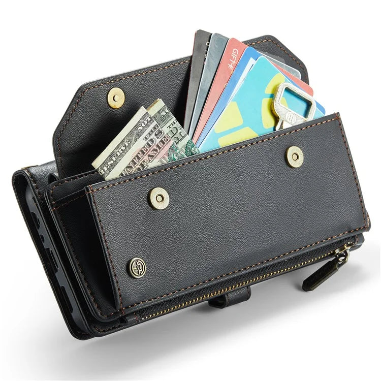 CASEME C36 Series For Samsung Galaxy A32 5G / M32 5G Phone Case PU Leather Wallet Stand Cover with 2 Straps