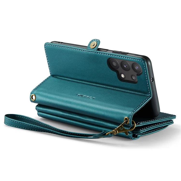 CASEME C36 Series For Samsung Galaxy A32 5G / M32 5G Phone Case PU Leather Wallet Stand Cover with 2 Straps