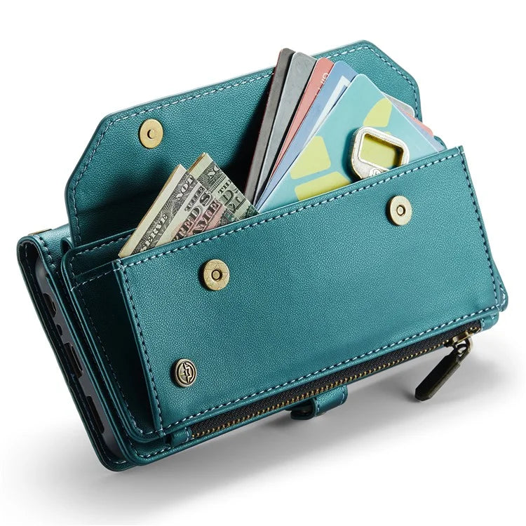 CASEME C36 Series For Samsung Galaxy A32 5G / M32 5G Phone Case PU Leather Wallet Stand Cover with 2 Straps