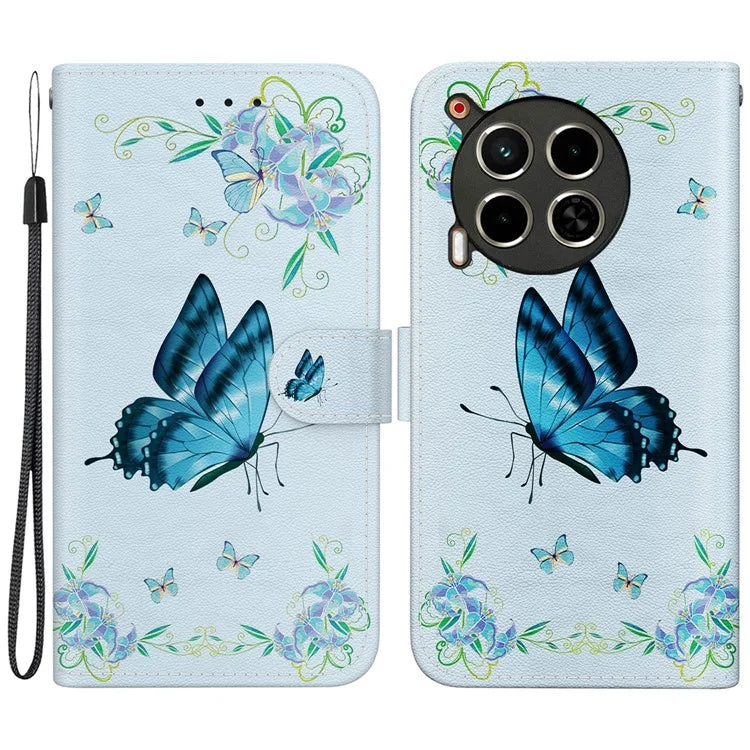 For TECNO Camon 30 4G / 30 5G Stand Case Pattern Print Leather Wallet Phone Cover