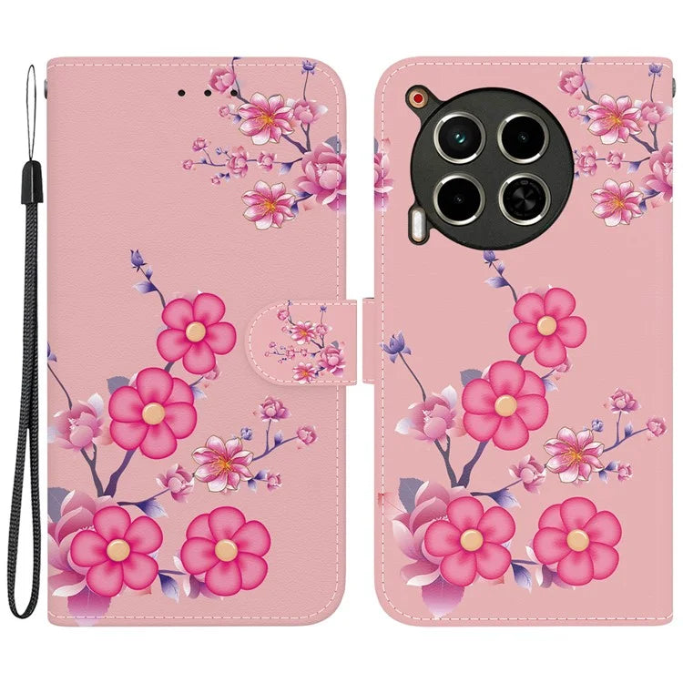 For TECNO Camon 30 4G / 30 5G Stand Case Pattern Print Leather Wallet Phone Cover