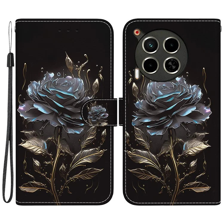 For TECNO Camon 30 4G / 30 5G Stand Case Pattern Print Leather Wallet Phone Cover
