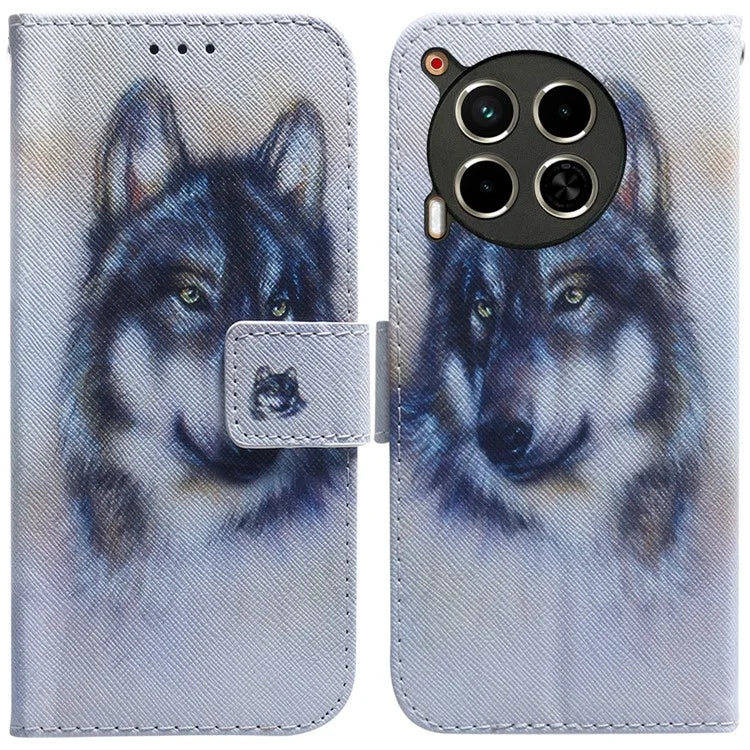 For TECNO Camon 30 4G / 30 5G Case Pattern Print Anti-Drop PU Leather Wallet Phone Cover