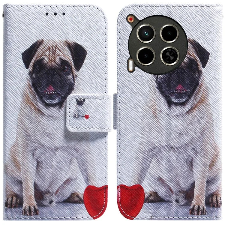 For TECNO Camon 30 4G / 30 5G Case Pattern Print Anti-Drop PU Leather Wallet Phone Cover