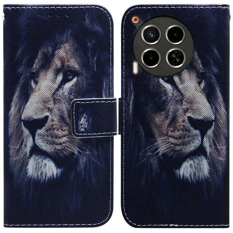 For TECNO Camon 30 4G / 30 5G Case Pattern Print Anti-Drop PU Leather Wallet Phone Cover