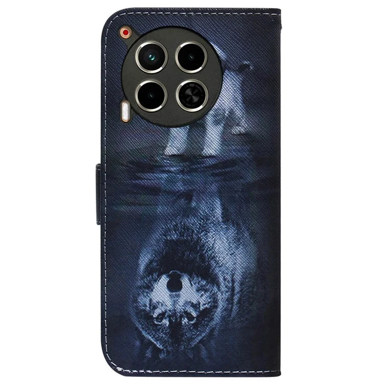 For TECNO Camon 30 4G / 30 5G Case Pattern Print Anti-Drop PU Leather Wallet Phone Cover