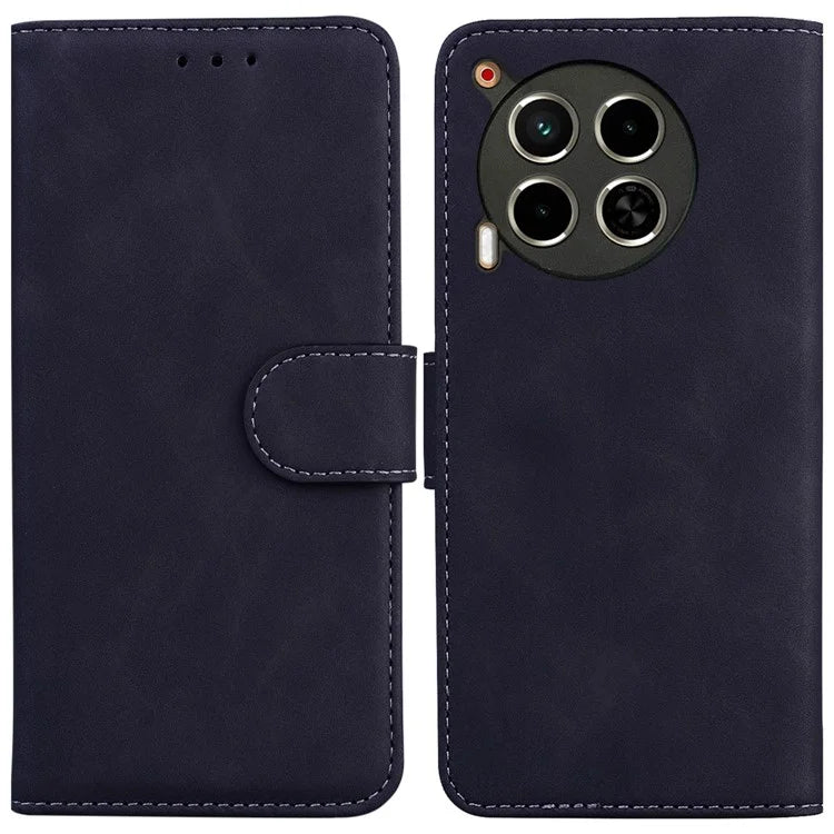 For TECNO Camon 30 4G / 30 5G Wallet Phone Case Solid Color Leather Stand Phone Cover