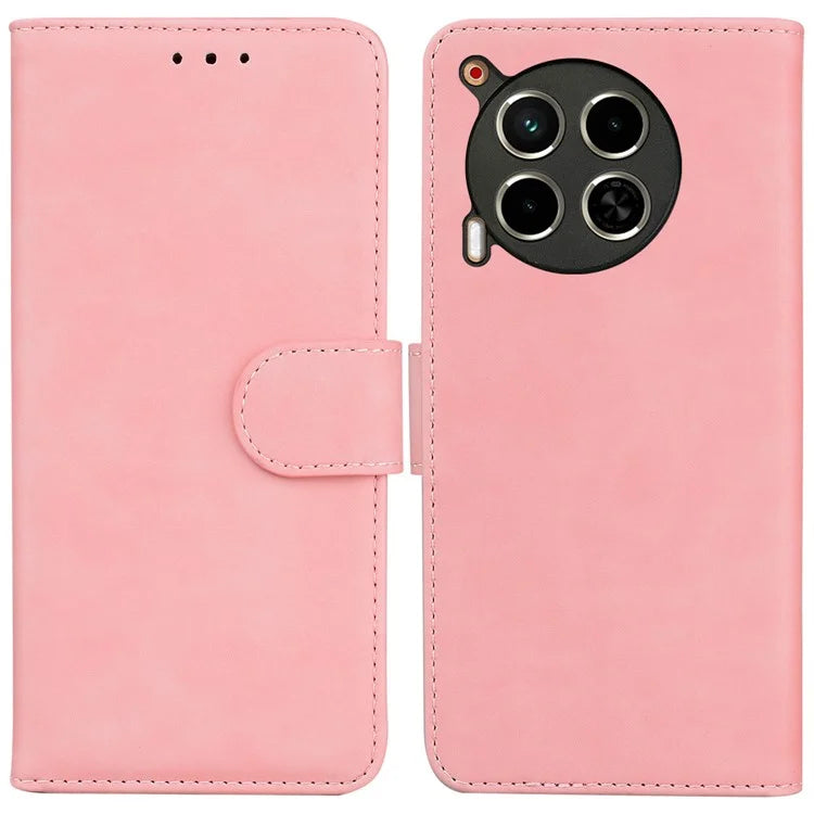 For TECNO Camon 30 4G / 30 5G Wallet Phone Case Solid Color Leather Stand Phone Cover