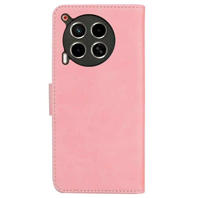 For TECNO Camon 30 4G / 30 5G Wallet Phone Case Solid Color Leather Stand Phone Cover