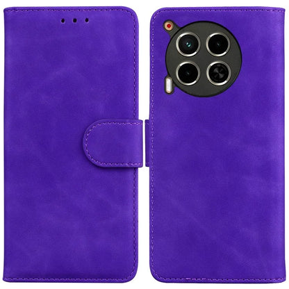 For TECNO Camon 30 4G / 30 5G Wallet Phone Case Solid Color Leather Stand Phone Cover