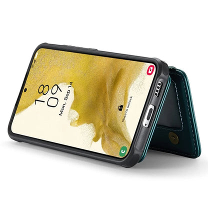 JEEHOOD J05 For Samsung Galaxy S22+ 5G Case TPU+Leather Phone Cover with Magnetic Detachable Card Bag