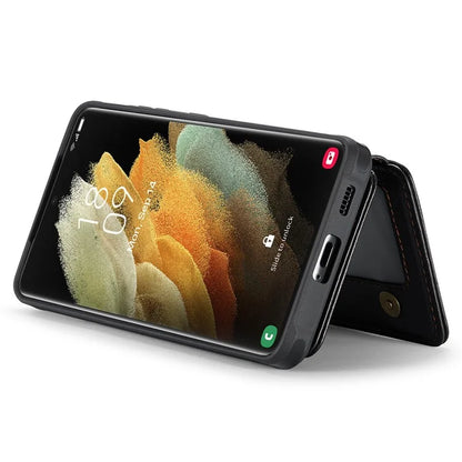 JEEHOOD J05 For Samsung Galaxy S21 Ultra 5G Case Magnetic Detachable Card Holder Anti-Drop Phone Cover