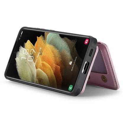 JEEHOOD J05 For Samsung Galaxy S21 Ultra 5G Case Magnetic Detachable Card Holder Anti-Drop Phone Cover