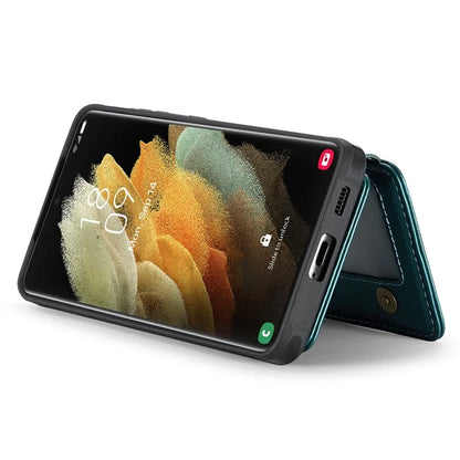 JEEHOOD J05 For Samsung Galaxy S21 Ultra 5G Case Magnetic Detachable Card Holder Anti-Drop Phone Cover