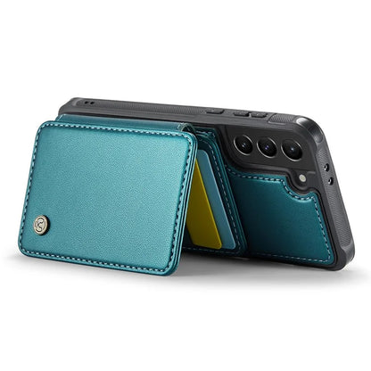 JEEHOOD J05 For Samsung Galaxy S21 5G / S21 4G Magnetic Case Kickstand PU+TPU Phone Cover with Card Bag