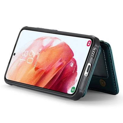 JEEHOOD J05 For Samsung Galaxy S21 5G / S21 4G Magnetic Case Kickstand PU+TPU Phone Cover with Card Bag
