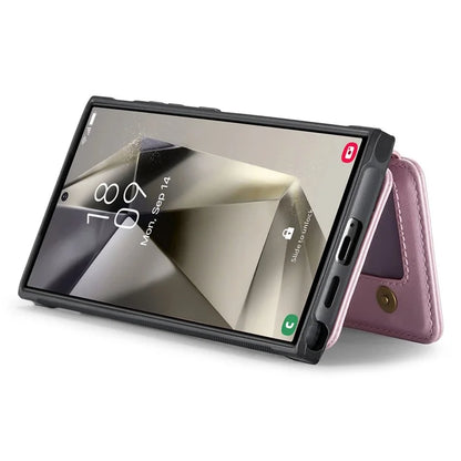 JEEHOOD J05 For Samsung Galaxy S24 Ultra Magnetic Case Card Holder Kickstand TPU Phone Cover