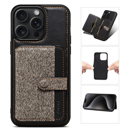 ESEBLE For iPhone 15 Pro Case with Card Holder Slot PU Leather Shockproof Back Cover