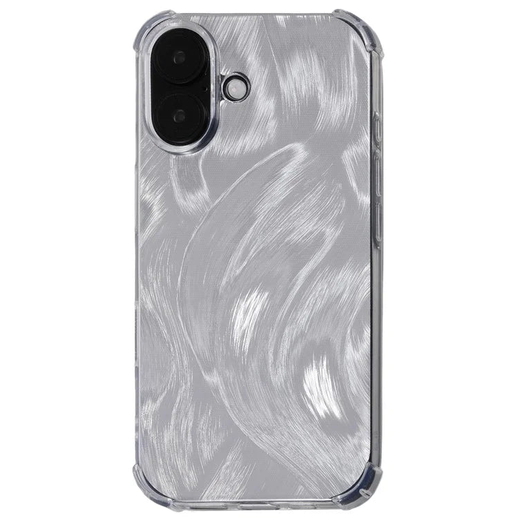 For iPhone 16 Case TPU Shock-Absorption Phone Cover with 4 Card Papers