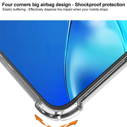 IMAK For iPhone 16 Clear Case Airbag Corners TPU Frame PC Back Cover