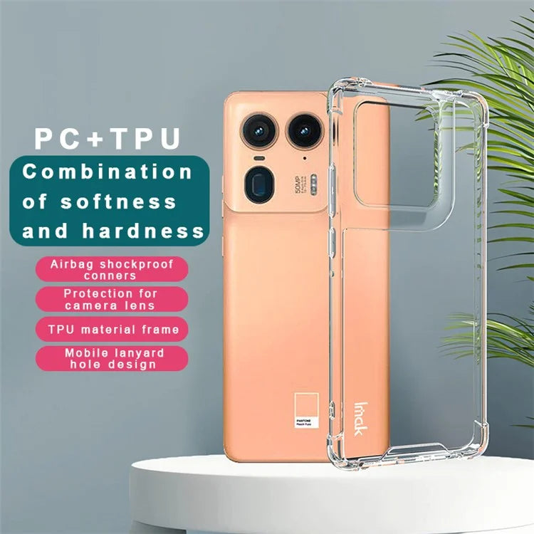 IMAK For Motorola Edge 50 Ultra 5G / Moto X50 Ultra 5G Case PC+TPU Clear Phone Cover