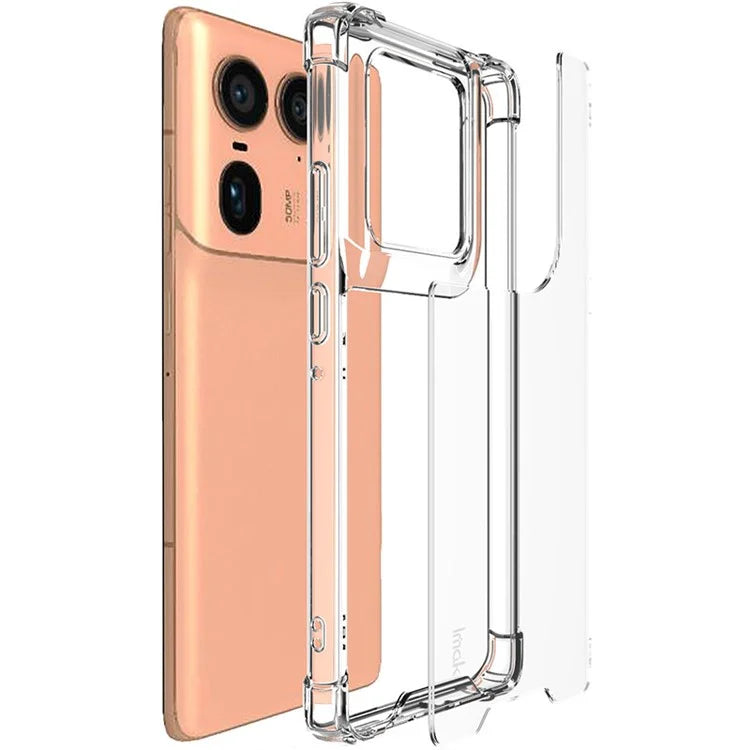 IMAK For Motorola Edge 50 Ultra 5G / Moto X50 Ultra 5G Case PC+TPU Clear Phone Cover