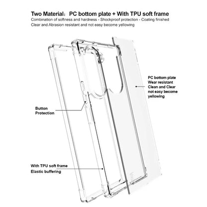 IMAK For Samsung Galaxy Z Fold6 5G Case TPU Frame PC Back Clear Phone Cover