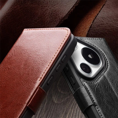 QIALINO For Huawei Pura 70 Ultra Wallet Case Genuine Cow Leather Flip Phone Cover