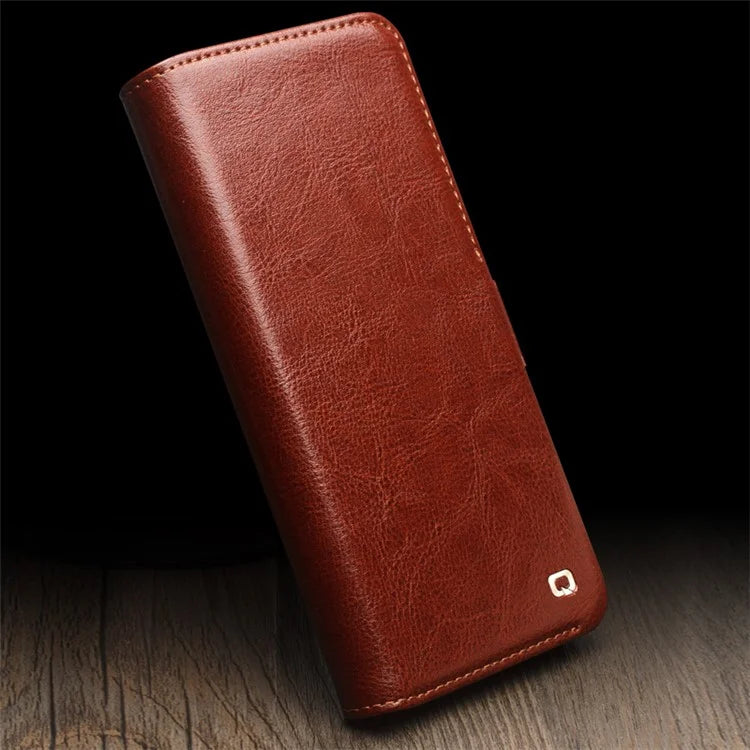 QIALINO For Huawei Pura 70 Ultra Wallet Case Genuine Cow Leather Flip Phone Cover