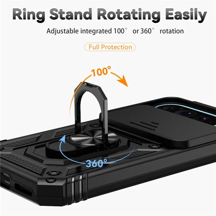 For Google Pixel 9 / 9 Pro Case Camera Protection PC+TPU Phone Cover with Kickstand