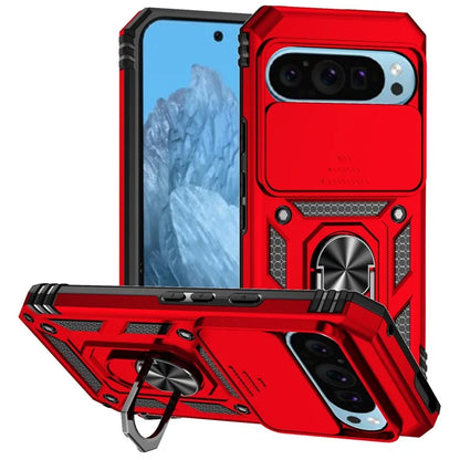 For Google Pixel 9 / 9 Pro Case Camera Protection PC+TPU Phone Cover with Kickstand