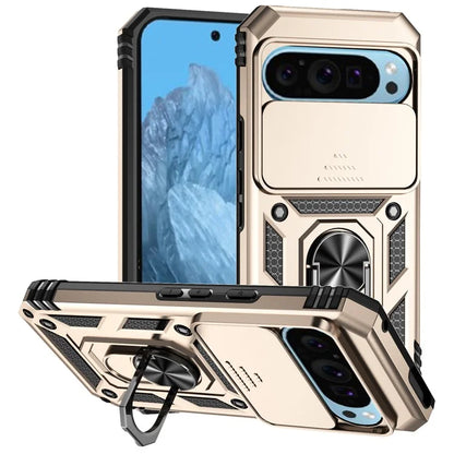 For Google Pixel 9 / 9 Pro Case Camera Protection PC+TPU Phone Cover with Kickstand
