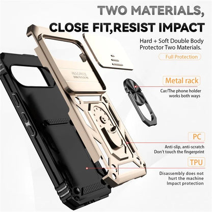 For Google Pixel 9 / 9 Pro Case Camera Protection PC+TPU Phone Cover with Kickstand