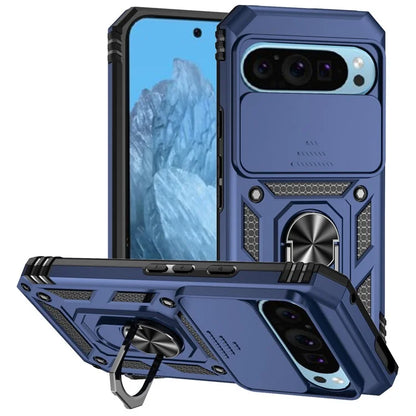 For Google Pixel 9 / 9 Pro Case Camera Protection PC+TPU Phone Cover with Kickstand