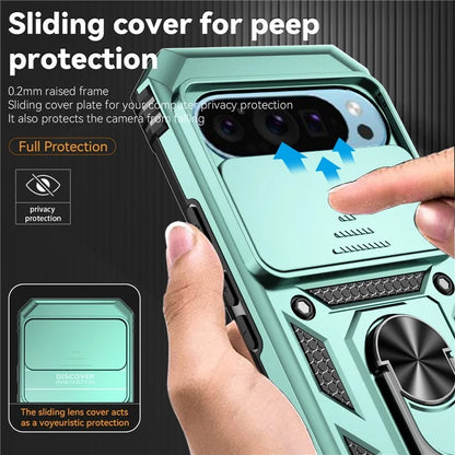For Google Pixel 9 / 9 Pro Case Camera Protection PC+TPU Phone Cover with Kickstand