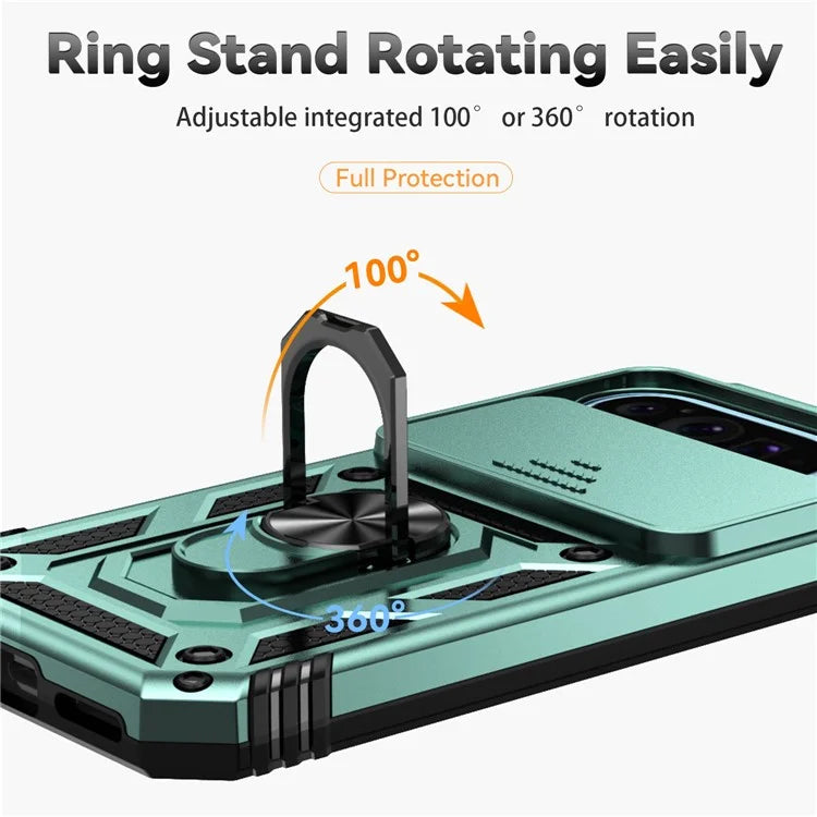For Google Pixel 9 / 9 Pro Case Camera Protection PC+TPU Phone Cover with Kickstand