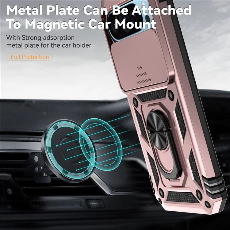 For Google Pixel 9 / 9 Pro Case Camera Protection PC+TPU Phone Cover with Kickstand