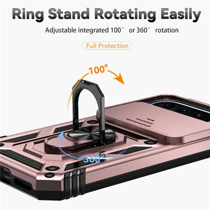 For Google Pixel 9 / 9 Pro Case Camera Protection PC+TPU Phone Cover with Kickstand