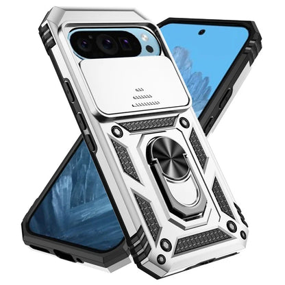 For Google Pixel 9 / 9 Pro Case Camera Protection PC+TPU Phone Cover with Kickstand