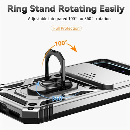 For Google Pixel 9 / 9 Pro Case Camera Protection PC+TPU Phone Cover with Kickstand