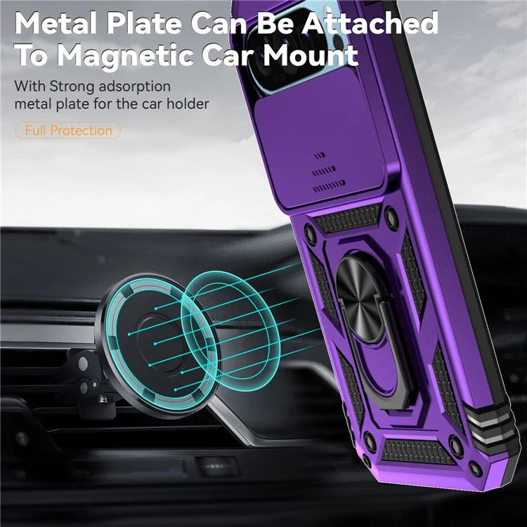 For Google Pixel 9 / 9 Pro Case Camera Protection PC+TPU Phone Cover with Kickstand
