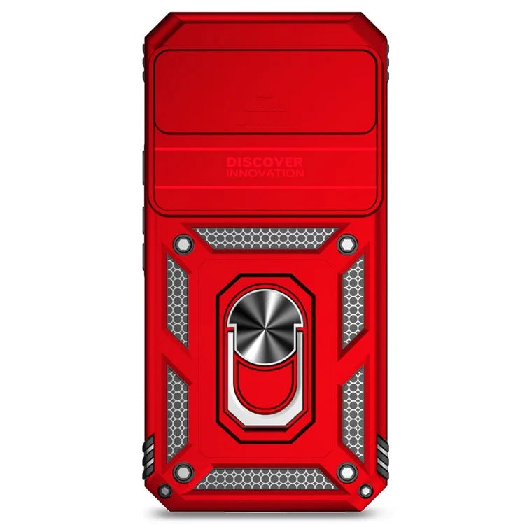 For Google Pixel 9 Pro XL Case Rugged PC+TPU Phone Protector with Slide Camera Cover / Kickstand