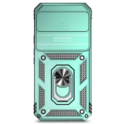 For Google Pixel 9 Pro XL Case Rugged PC+TPU Phone Protector with Slide Camera Cover / Kickstand